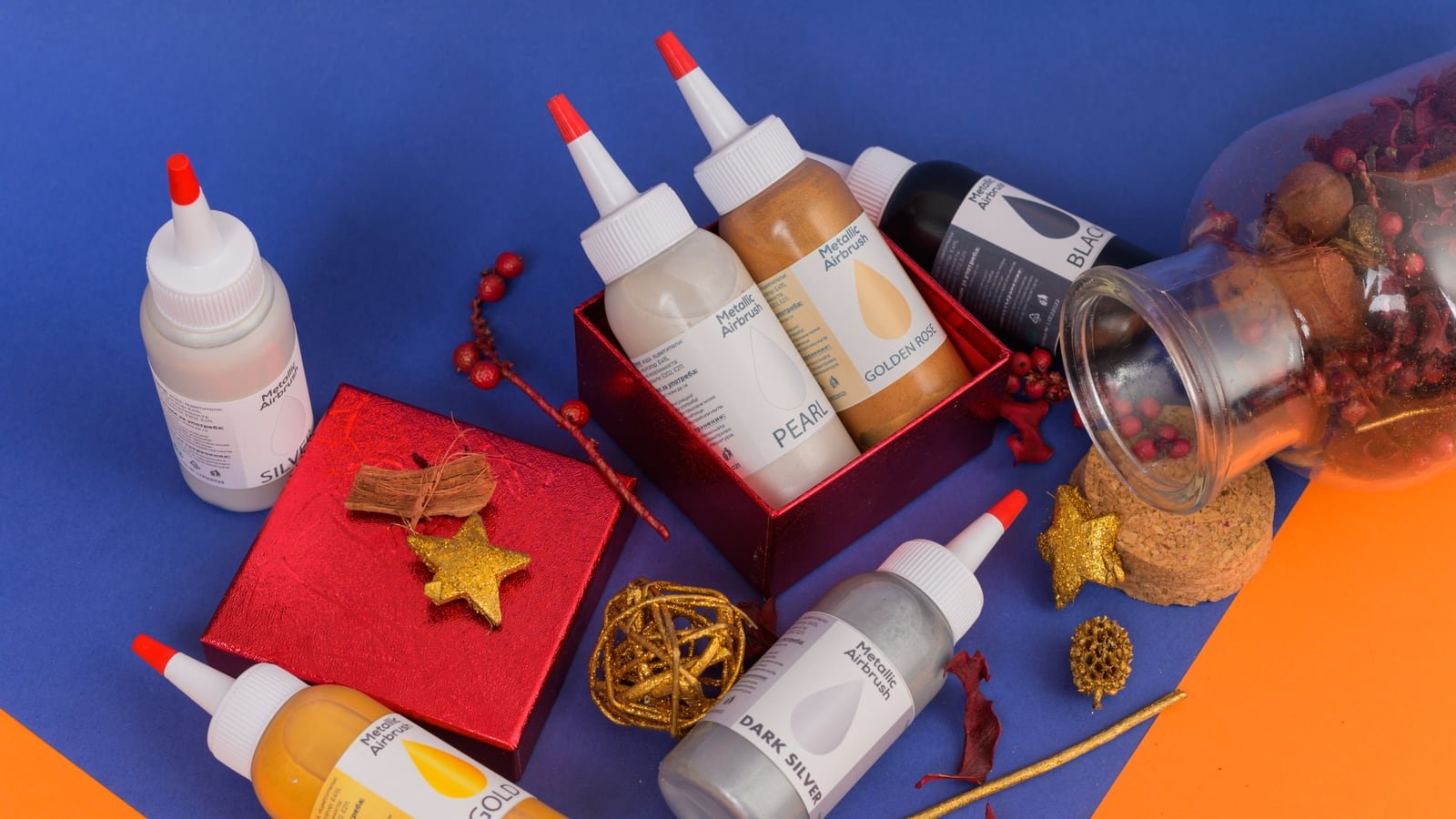 Sly Commerce metallic liquid colors for edible surface decoration in Bulgaria and Europe